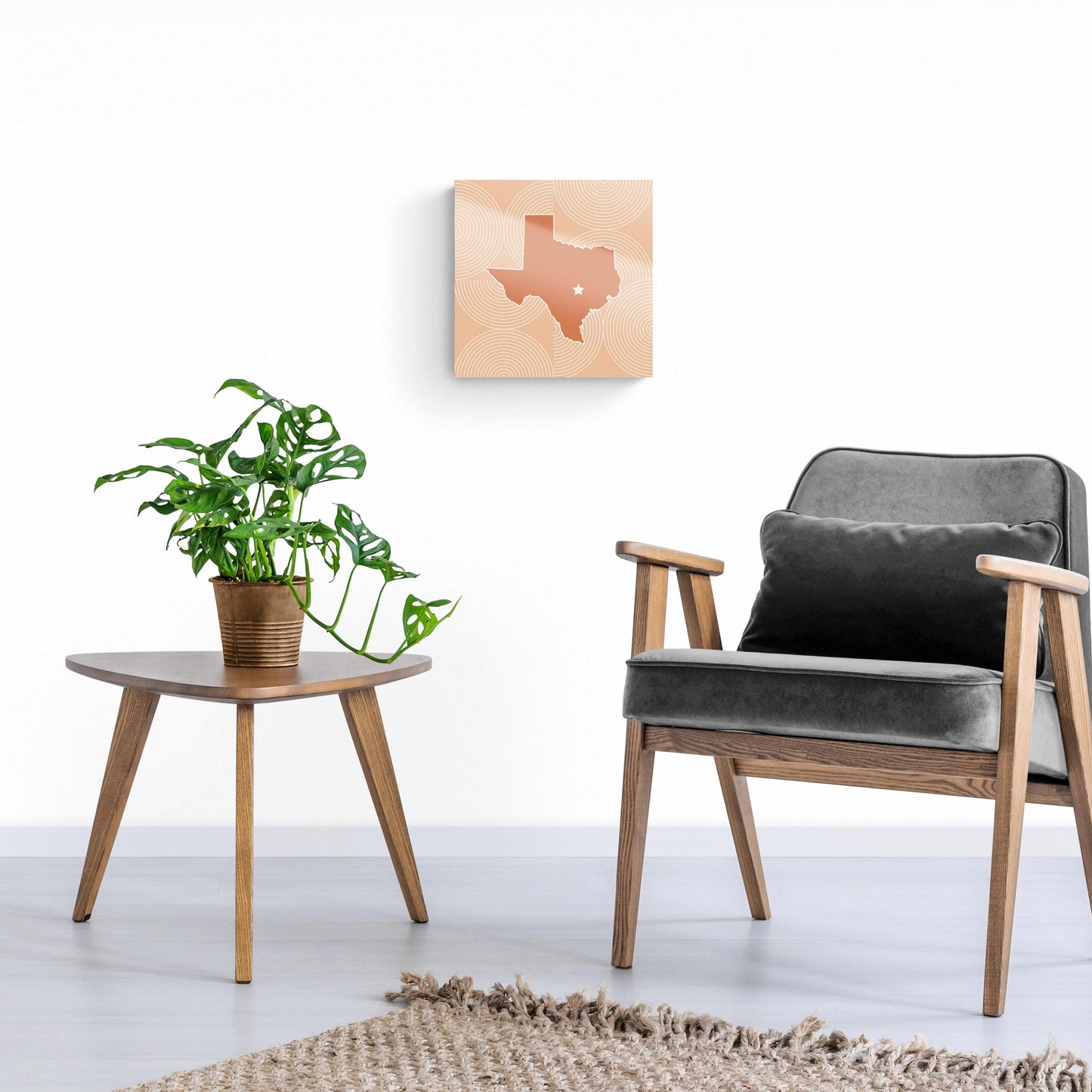 Modern Minimalist Texas Austin Star | Hi-Def Glass Art | Eaches | Min 1