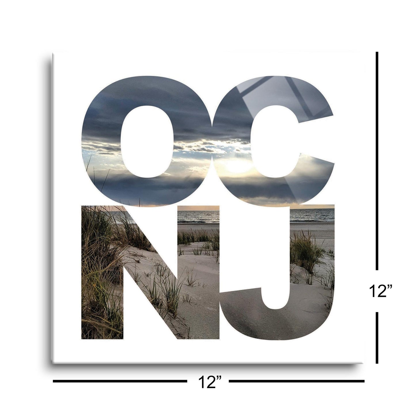 OCNJ Photo With Text | Hi-Def Glass Art | Eaches | Min 1