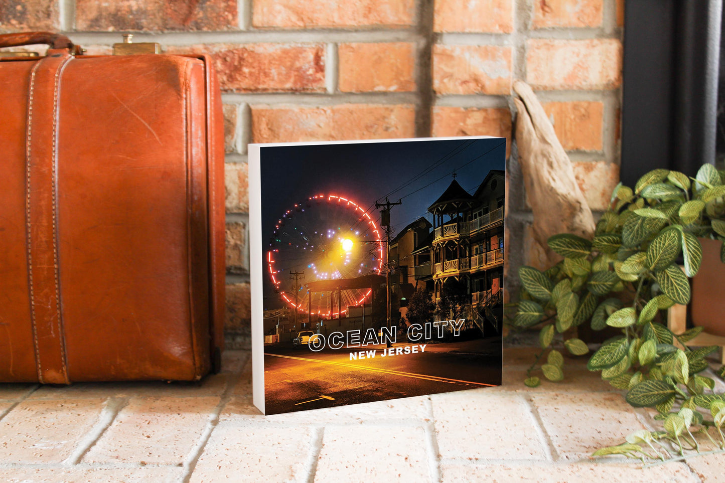 OCNJ Photo With Text | Wood Block | Eaches | Min 2