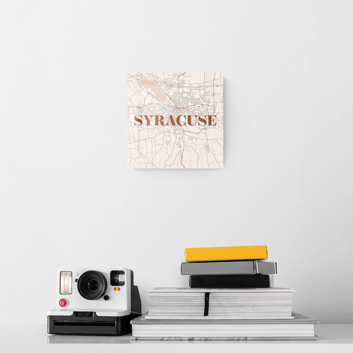 Modern Minimalist New York Syracuse Map | Hi-Def Glass Art | Eaches | Min 2