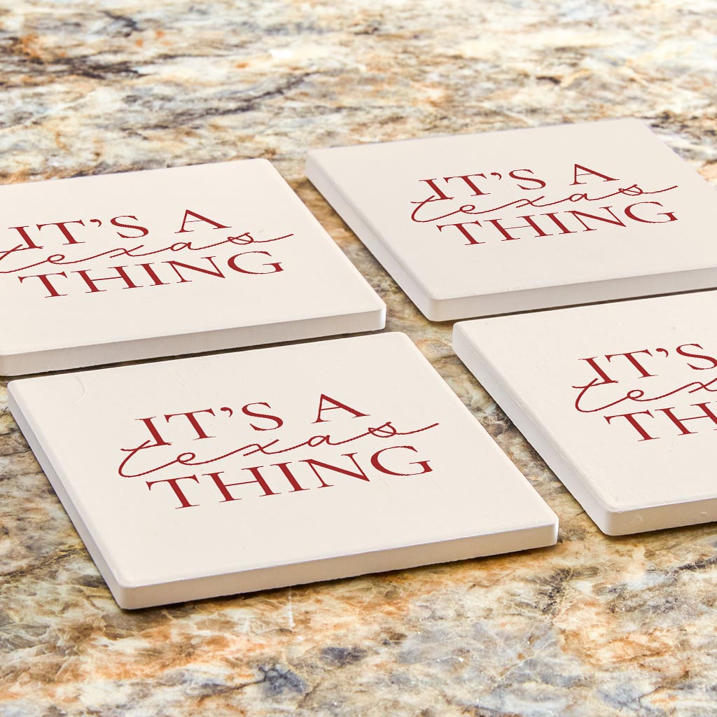 Modern Minimalist Texas It S A Texas Thing| Absorbent Coasters | Set of 4 | Min 2