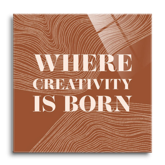 Modern Minimalist New York Creativity Is Born | Hi-Def Glass Art | Eaches | Min 1