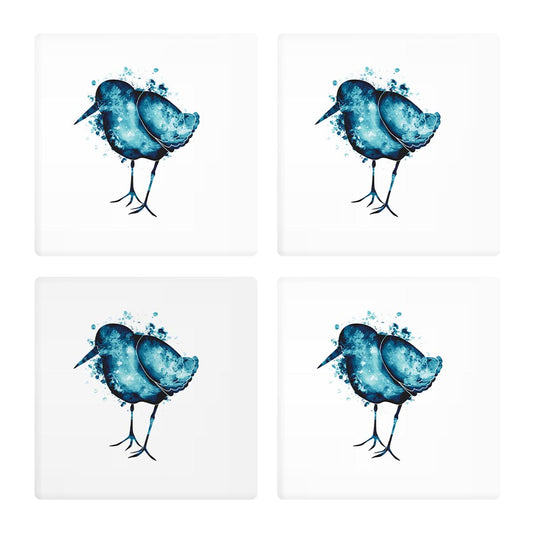 New England Water Color Sand Piper | Absorbent Coasters | Set of 4 | Min 2