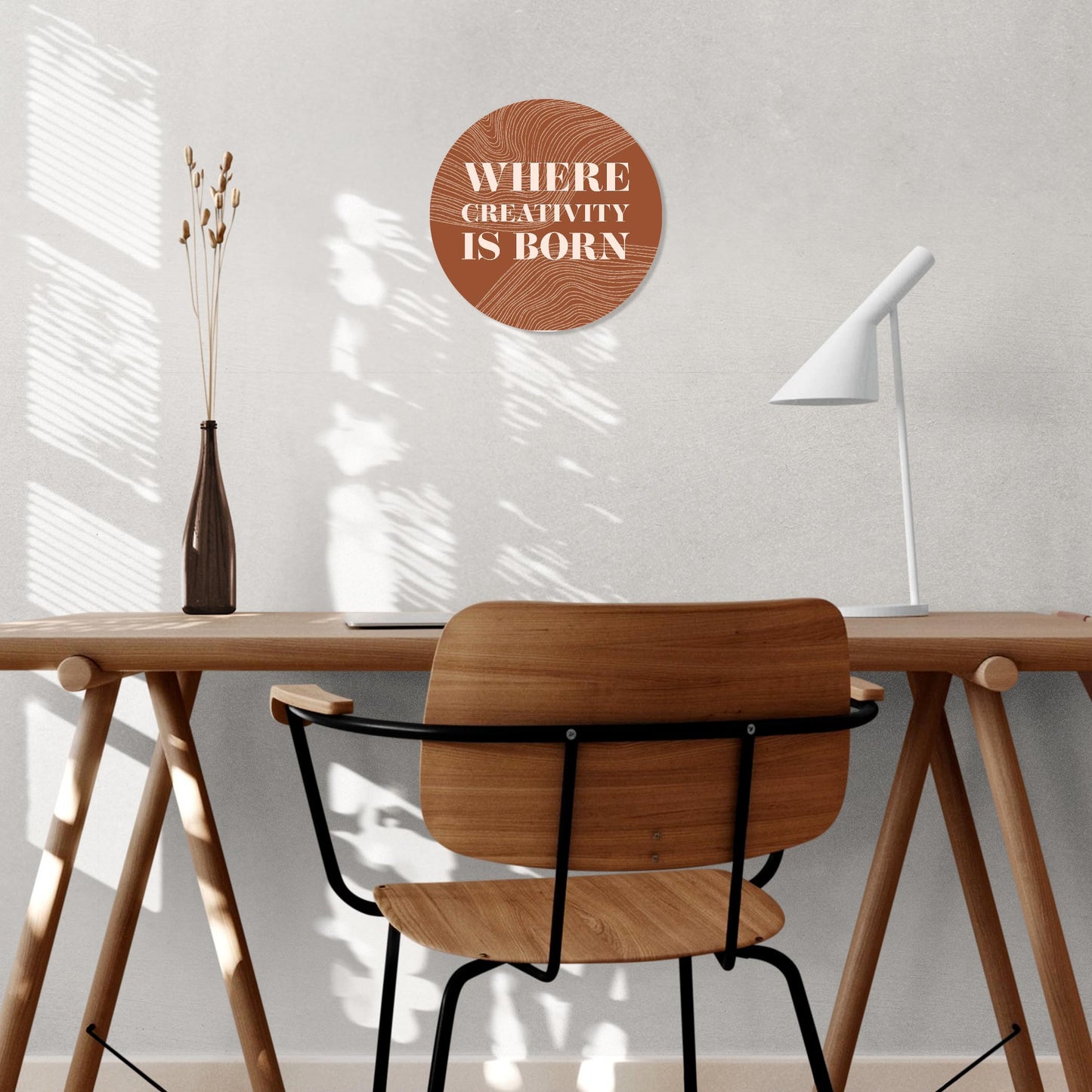 Modern Minimalist New York Creativity Is Born | Wood Sign | Eaches | Min 1