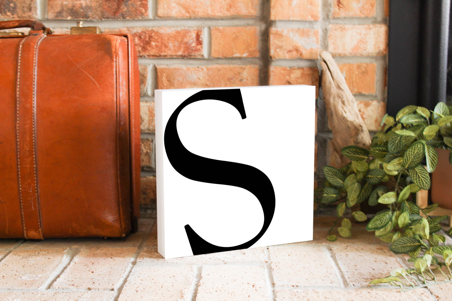 Minimal Monogram S | Wood Block | Eaches | Min 2