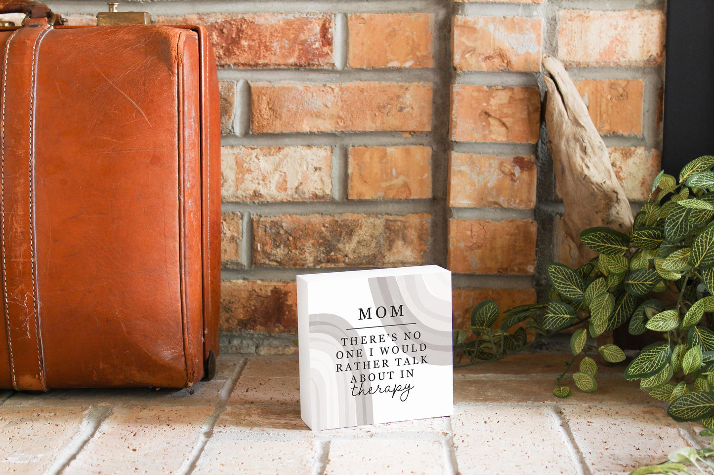 Modern Minimalist Mothers Day Therapy | Wood Block | Eaches | Min 4