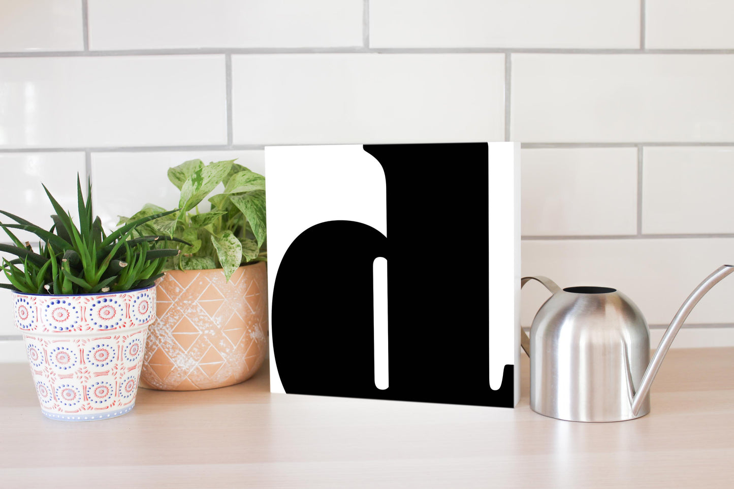 Fun Chunky Monogram D | Wood Block | Eaches | Min 2