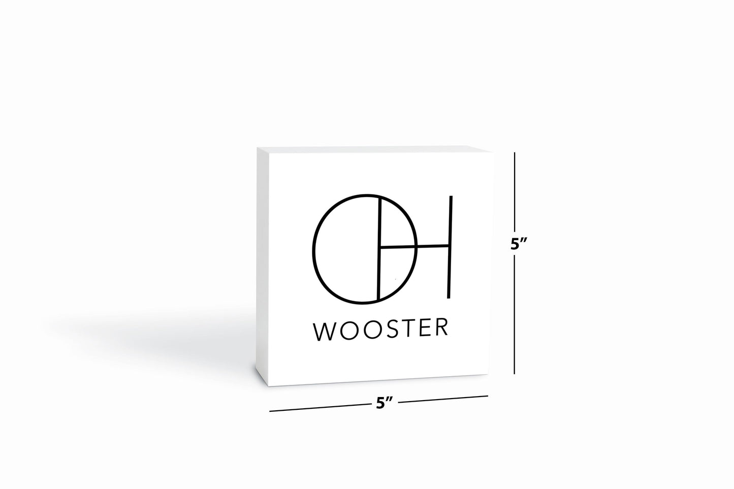 Wooster Oh State Initials And City Name | Wood Block | Eaches | Min 4