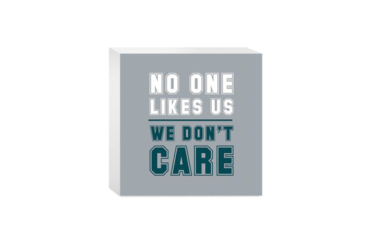Modern Minimalist Pennsylvania We Dont Care | Wood Block | Eaches | Min 4