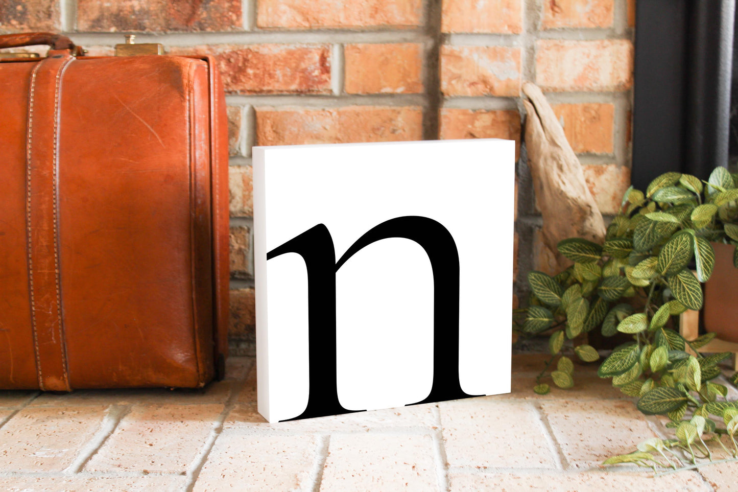 Minimal Monogram N | Wood Block | Eaches | Min 2