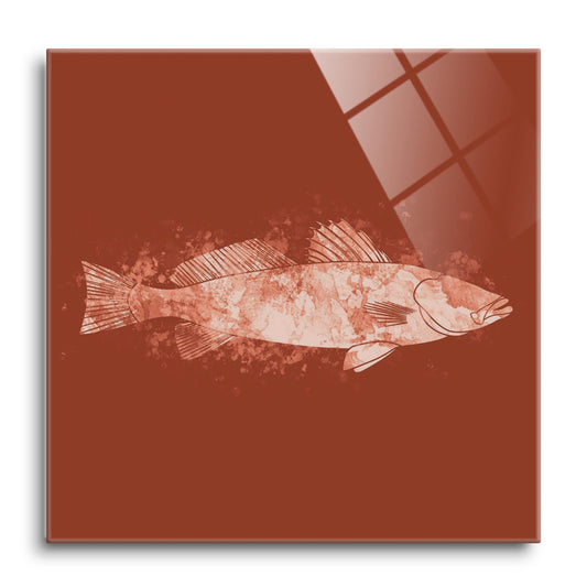 Louisiana Colorful Water Color Speckled Trout | Hi-Def Glass Art | Eaches | Min 1