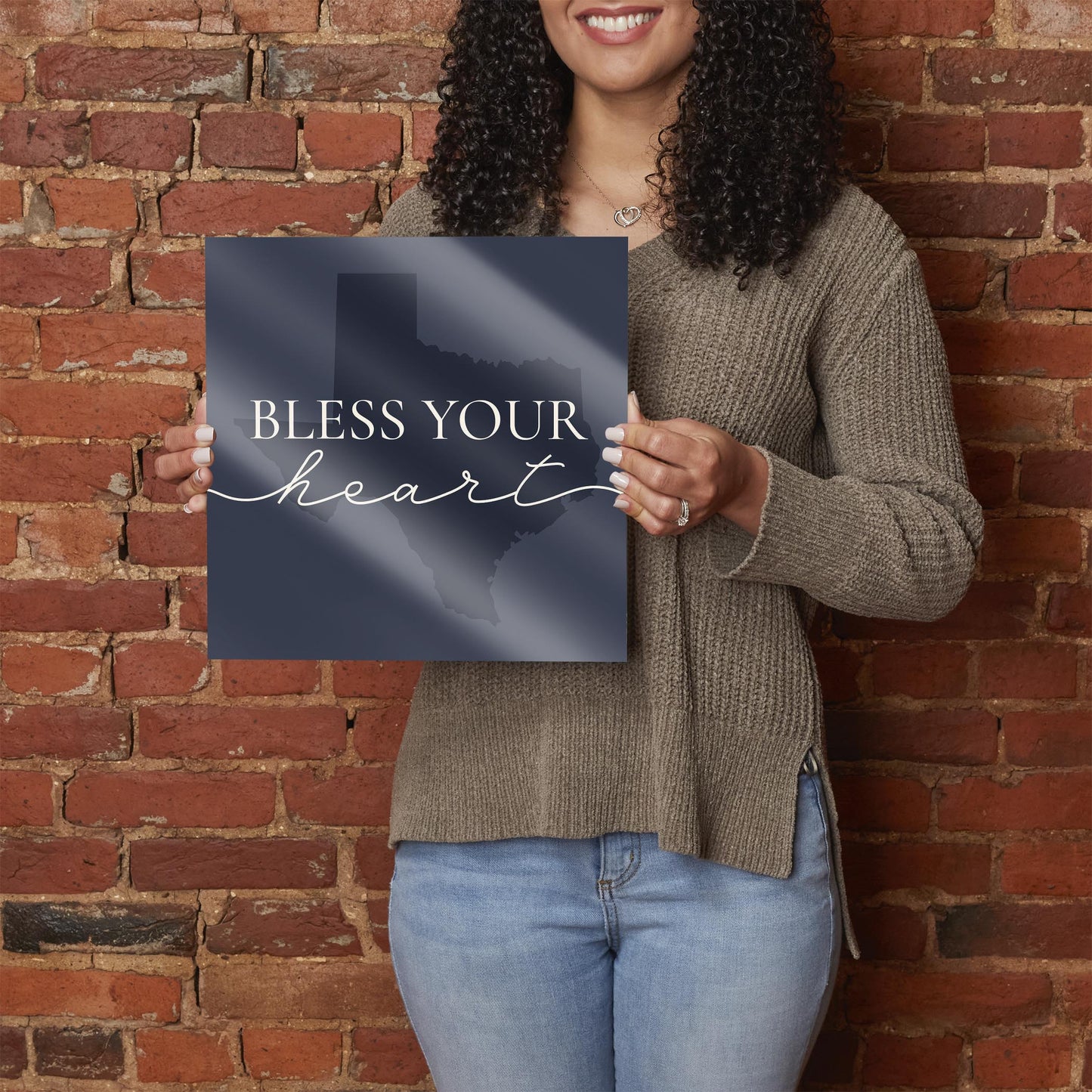 Modern Minimalist Texas Bless Your Heart | Hi-Def Glass Art | Eaches | Min 1