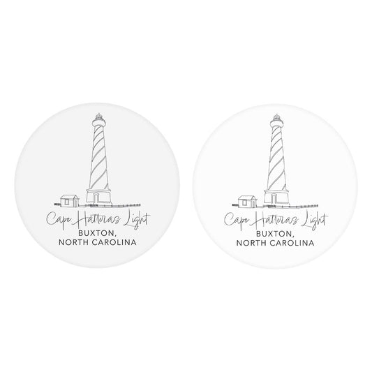 Cape Hatteras Light | Absorbent Car Coasters | Set of 2 | Min 4