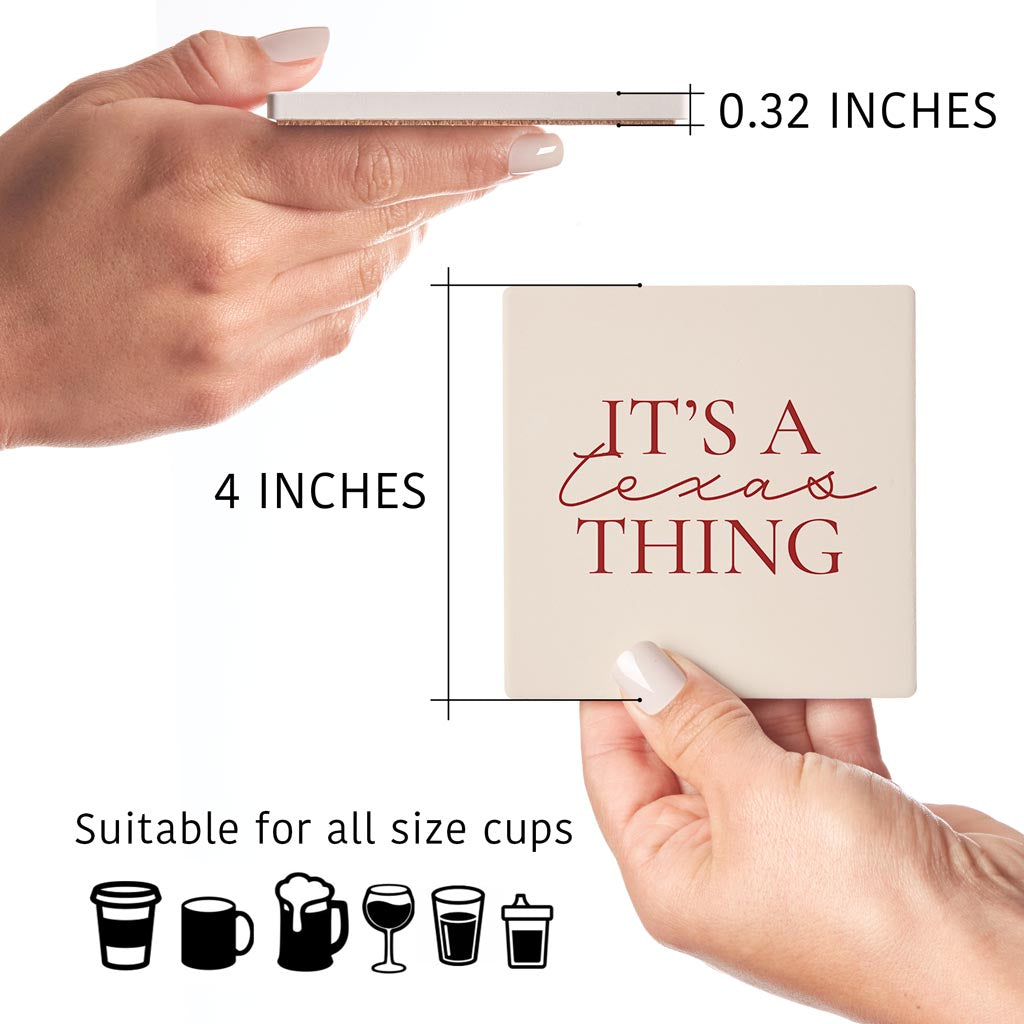 Modern Minimalist Texas It S A Texas Thing| Absorbent Coasters | Set of 4 | Min 2