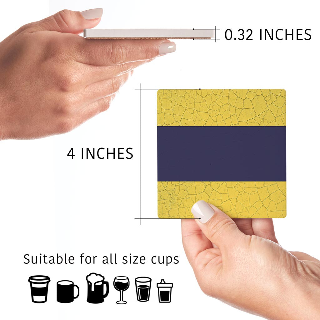 Nautical Flag Delta | Absorbent Coasters | Set of 4 | Min 2