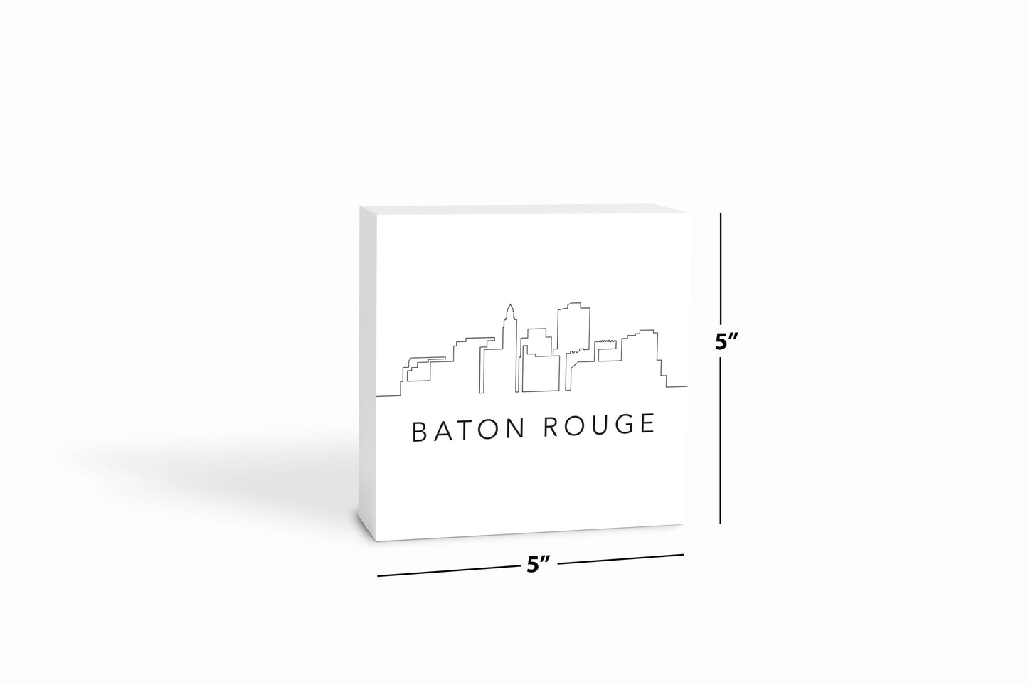 Modern Louisiana Baton Rouge City Line Drawing | Wood Block | Eaches | Min 4