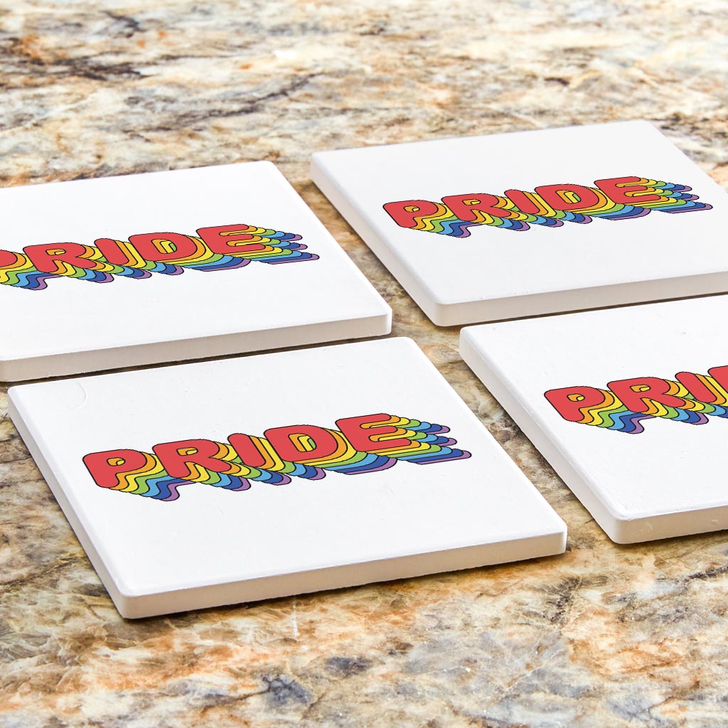 Retro Pride | Absorbent Coasters | Set of 4 | Min 2