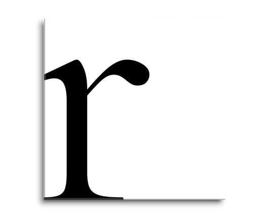 Minimal Monogram R | Hi-Def Glass Art | Eaches | Min 2