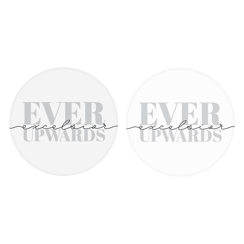 Minimalistic B&W New York Quip Excelsior | Absorbent Car Coasters | Set of 2 | Min 4