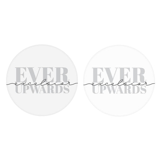 Minimalistic B&W New York Quip Excelsior | Absorbent Car Coasters | Set of 2 | Min 4