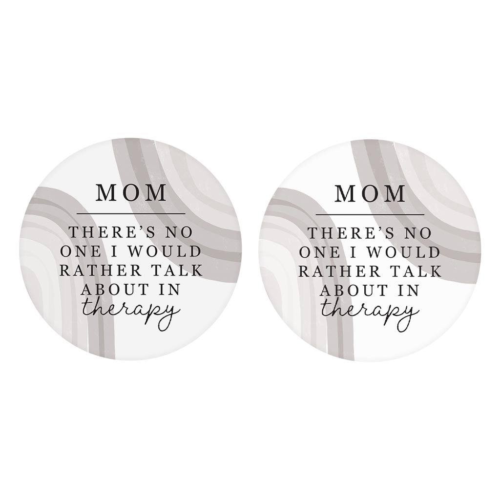 Modern Minimalist Mothers Day Therapy | Absorbent Car Coasters | Set of 2 | Min 4