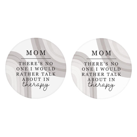 Modern Minimalist Mothers Day Therapy | Absorbent Car Coasters | Set of 2 | Min 4