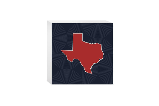 Modern Minimalist Texas Colors Shape | Wood Block | Eaches | Min 4