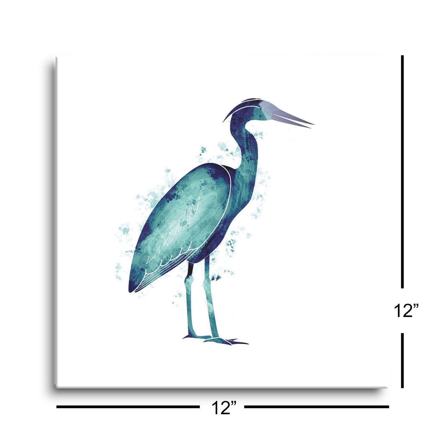 East Coast Water Color Heron | Hi-Def Glass Art | Eaches | Min 1