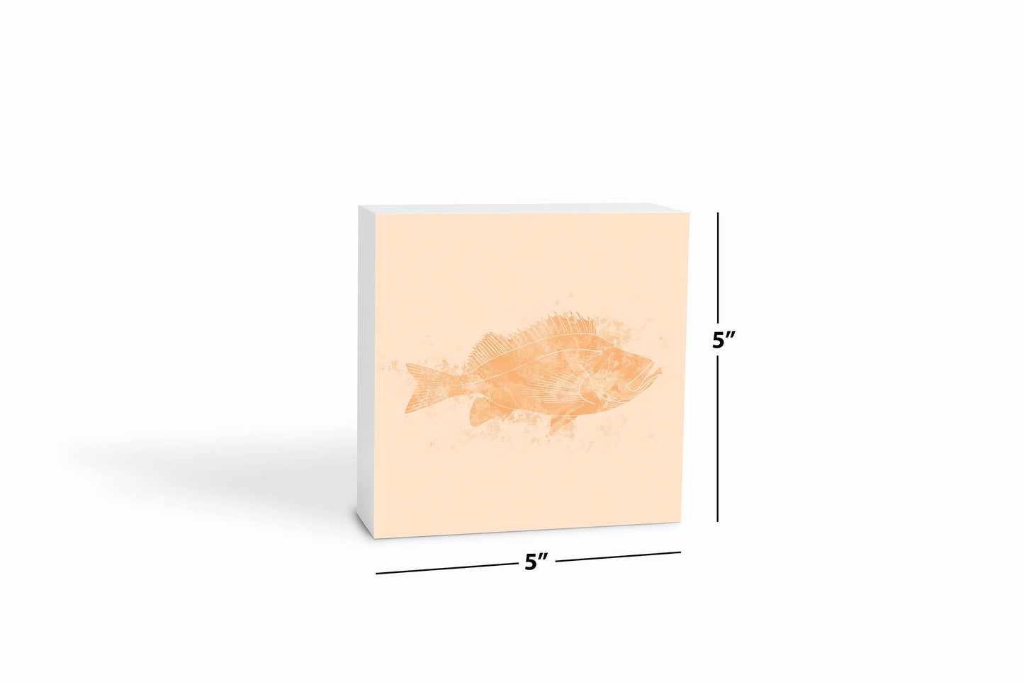 Louisiana Colorful Water Color Red Fish | Wood Block | Eaches | Min 4