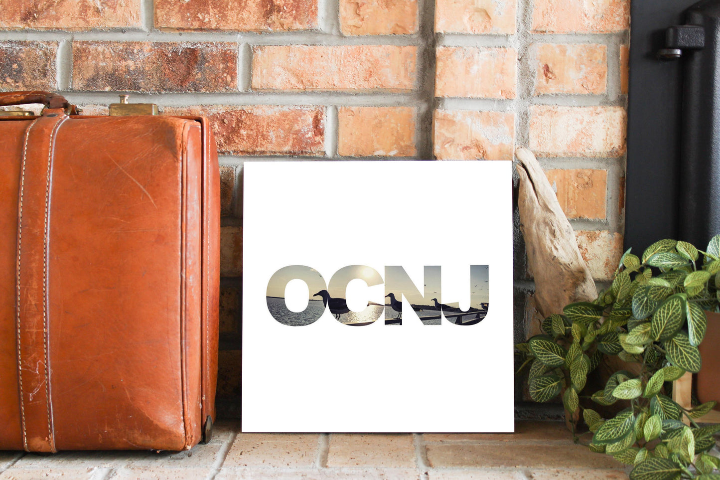 OCNJ Photo With Text | Wood Sign | Eaches | Min 2