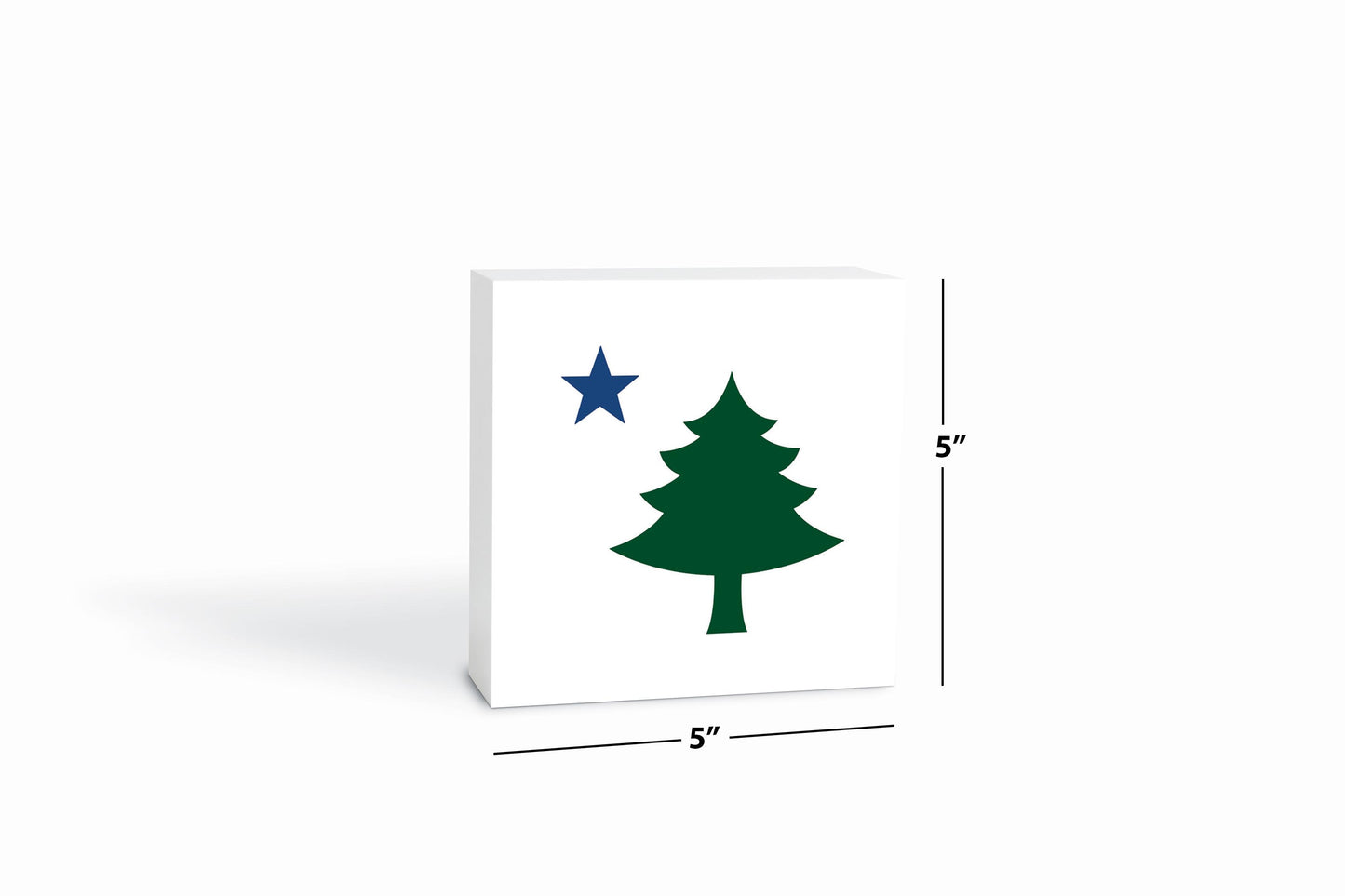 New England Star And Tree | Wood Block | Eaches | Min 4