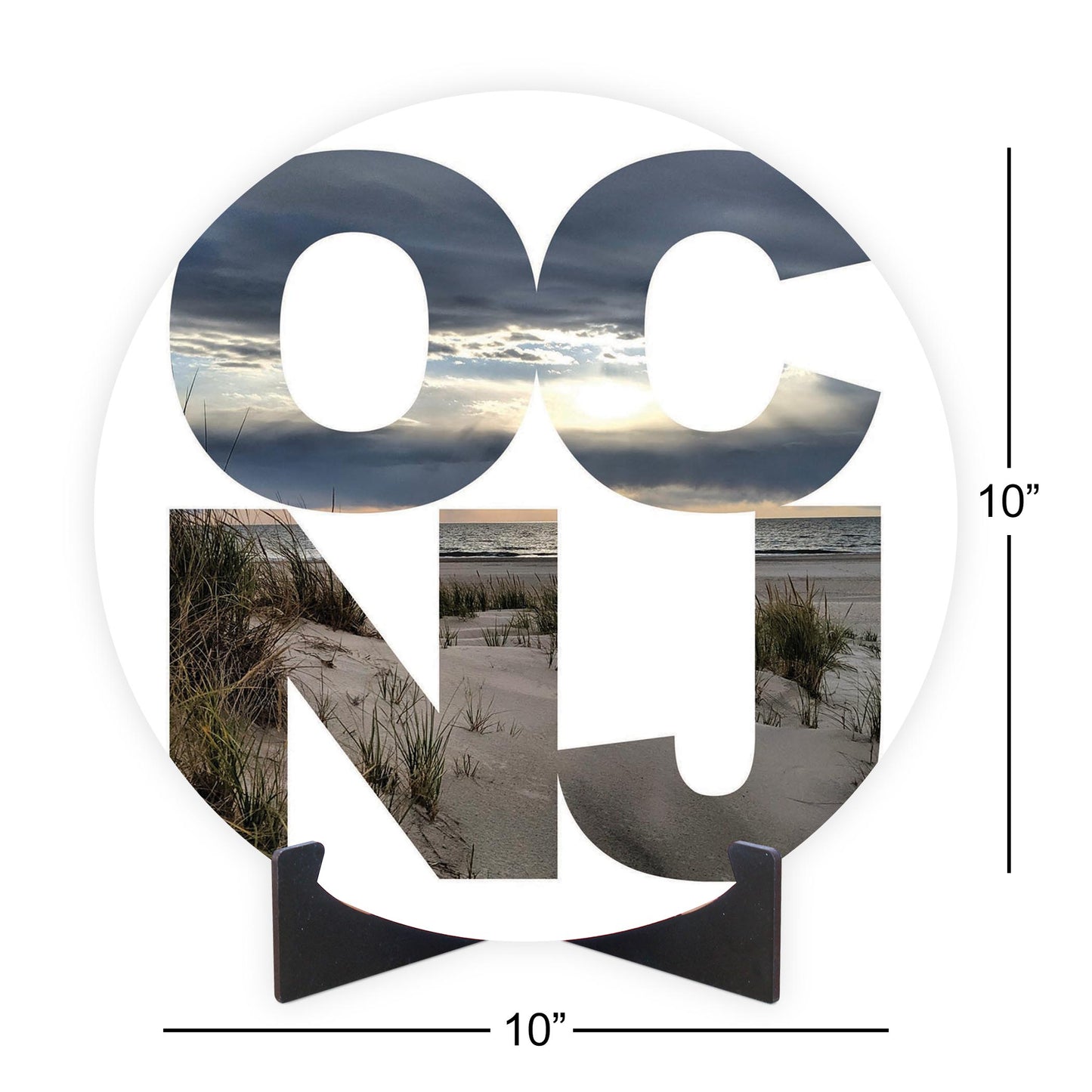 OCNJ Photo With Text | Wood Sign | Eaches | Min 1