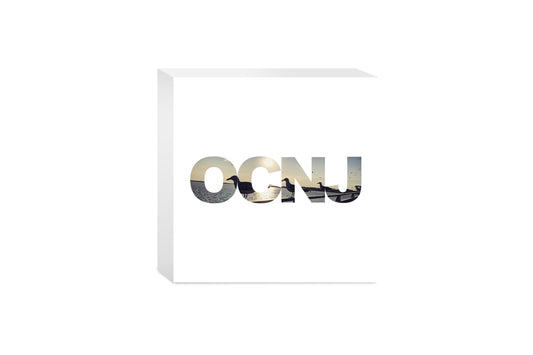 OCNJ Photo With Text | Wood Block | Eaches | Min 4