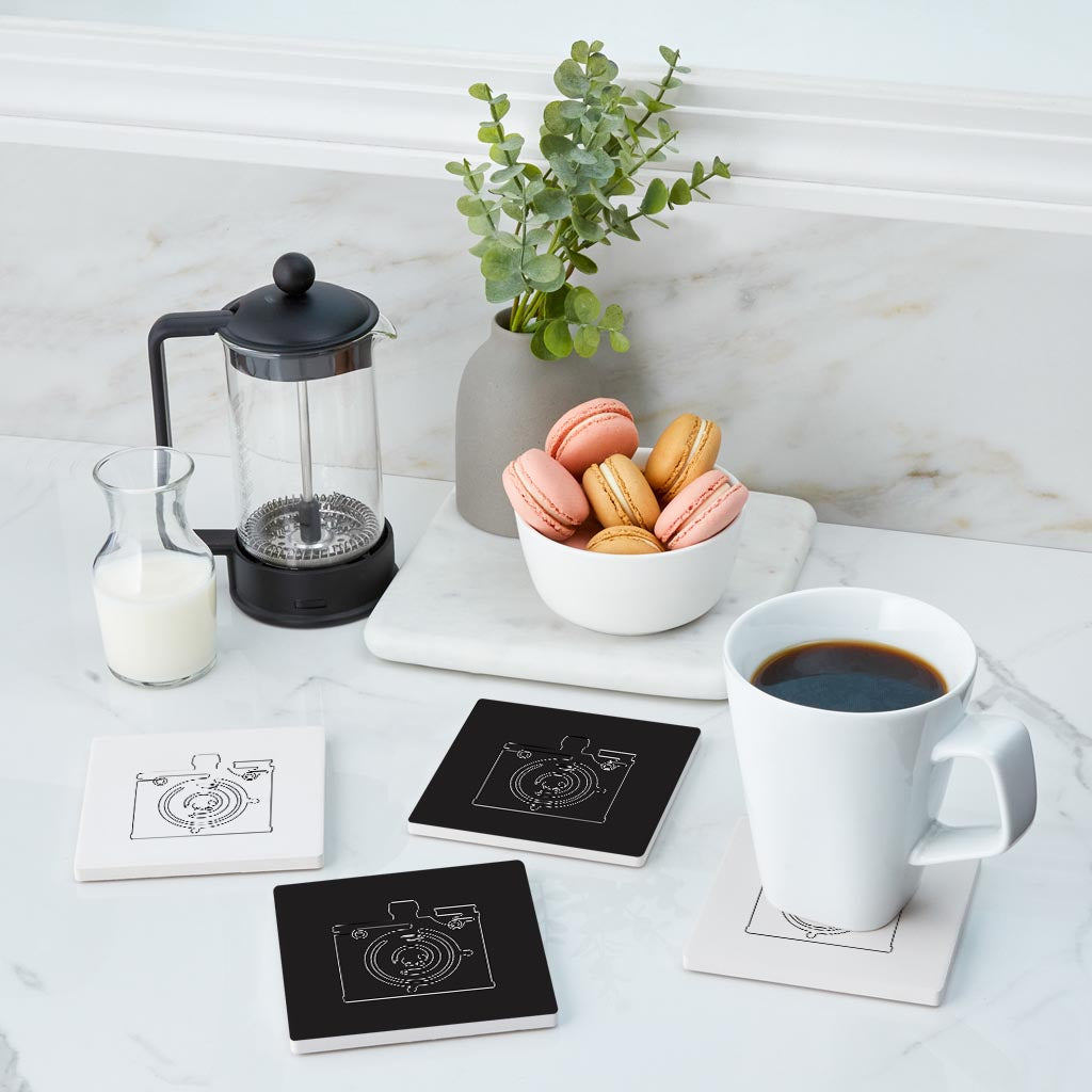 Vintage Camera Line Drawings| Absorbent Coasters | Set of 4 | Min 2