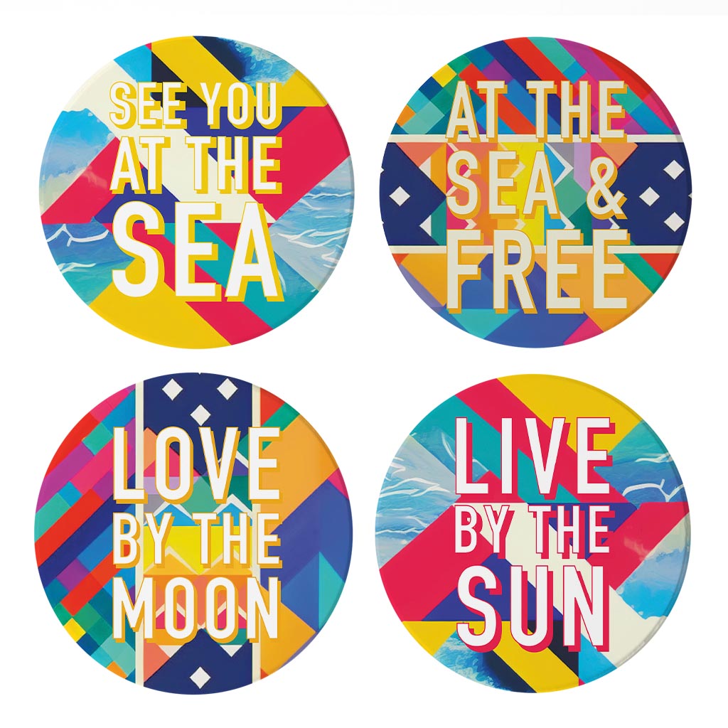 Bright Florida Patterns| Absorbent Coasters | Set of 4 | Min 2