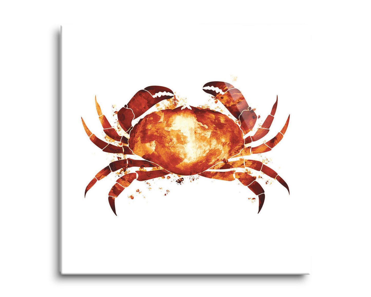 East Coast Water Color Crab | Hi-Def Glass Art | Eaches | Min 2