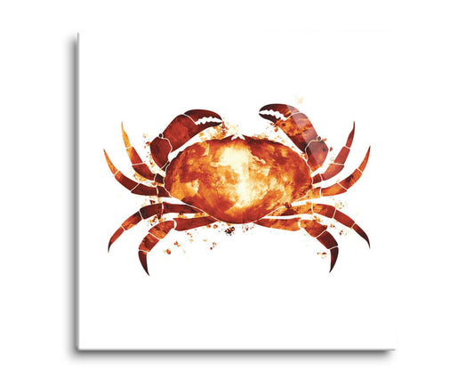 East Coast Water Color Crab | Hi-Def Glass Art | Eaches | Min 2