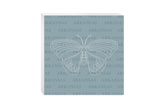 Modern Minimalist Arkansas Diana Fritillary Butterfly | Wood Block | Eaches | Min 2