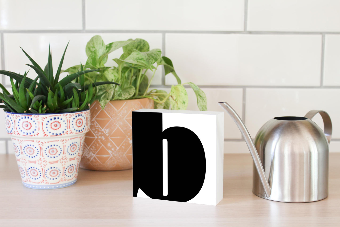 Fun Chunky Monogram B | Wood Block | Eaches | Min 4