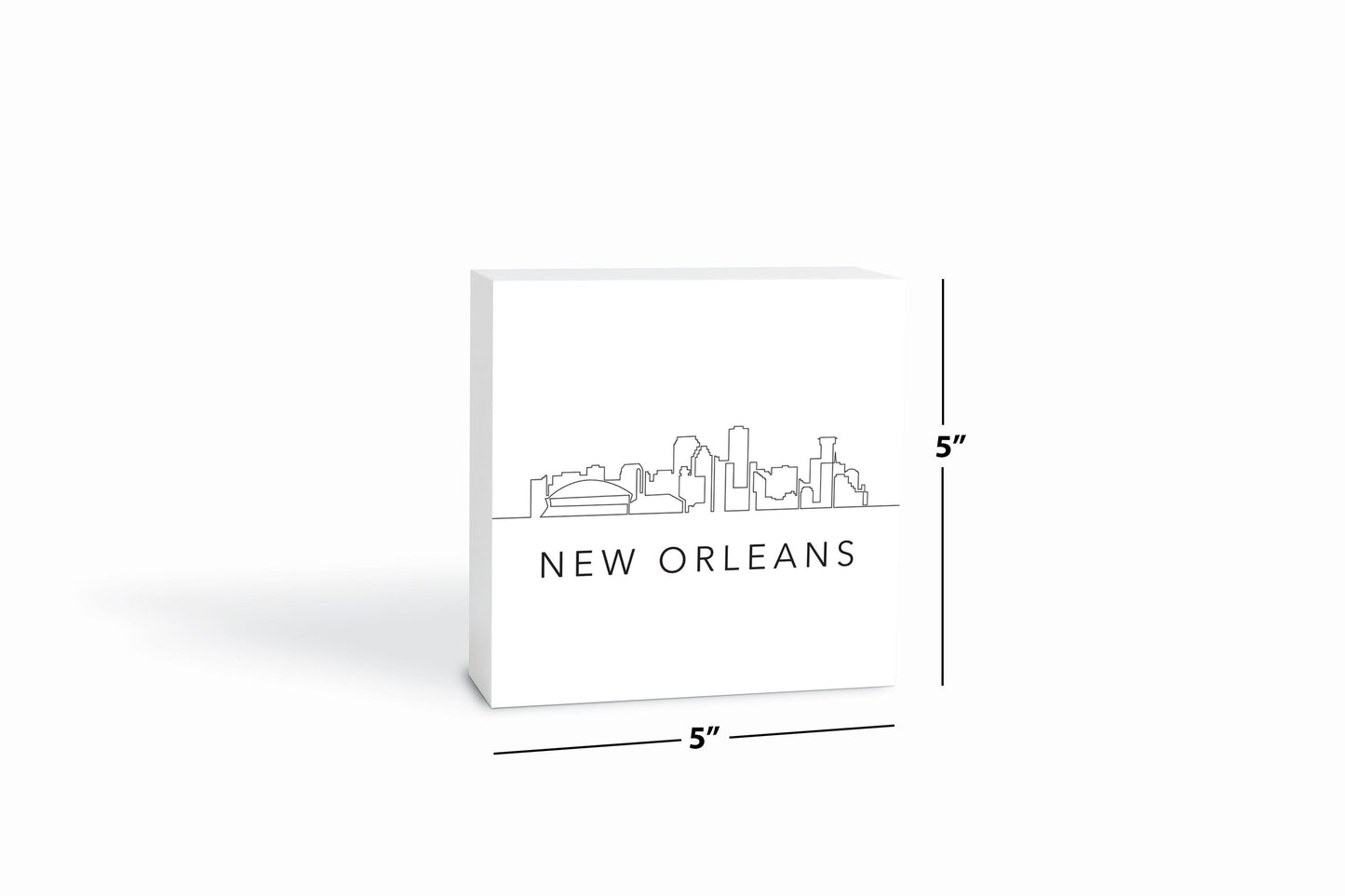 Modern Louisiana New Orleans City Line Drawing | Wood Block | Eaches | Min 4
