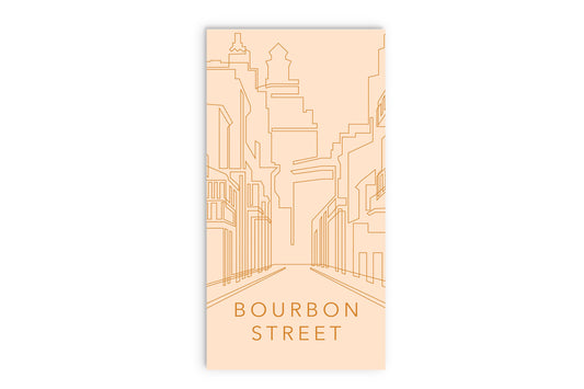 Modern Minimalist Louisiana Bourbon Street Line Drawing | Wood Sign | Eaches | Min 2