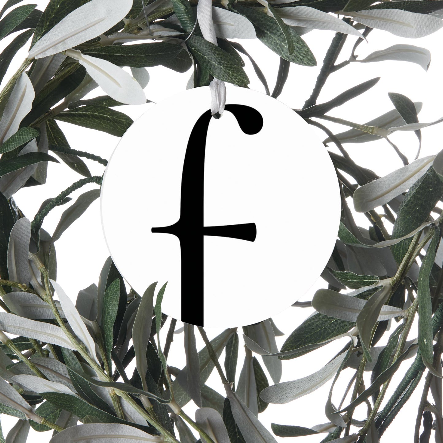 Minimalist Monogram F Circle| Wood Ornament | Eaches | Min 6