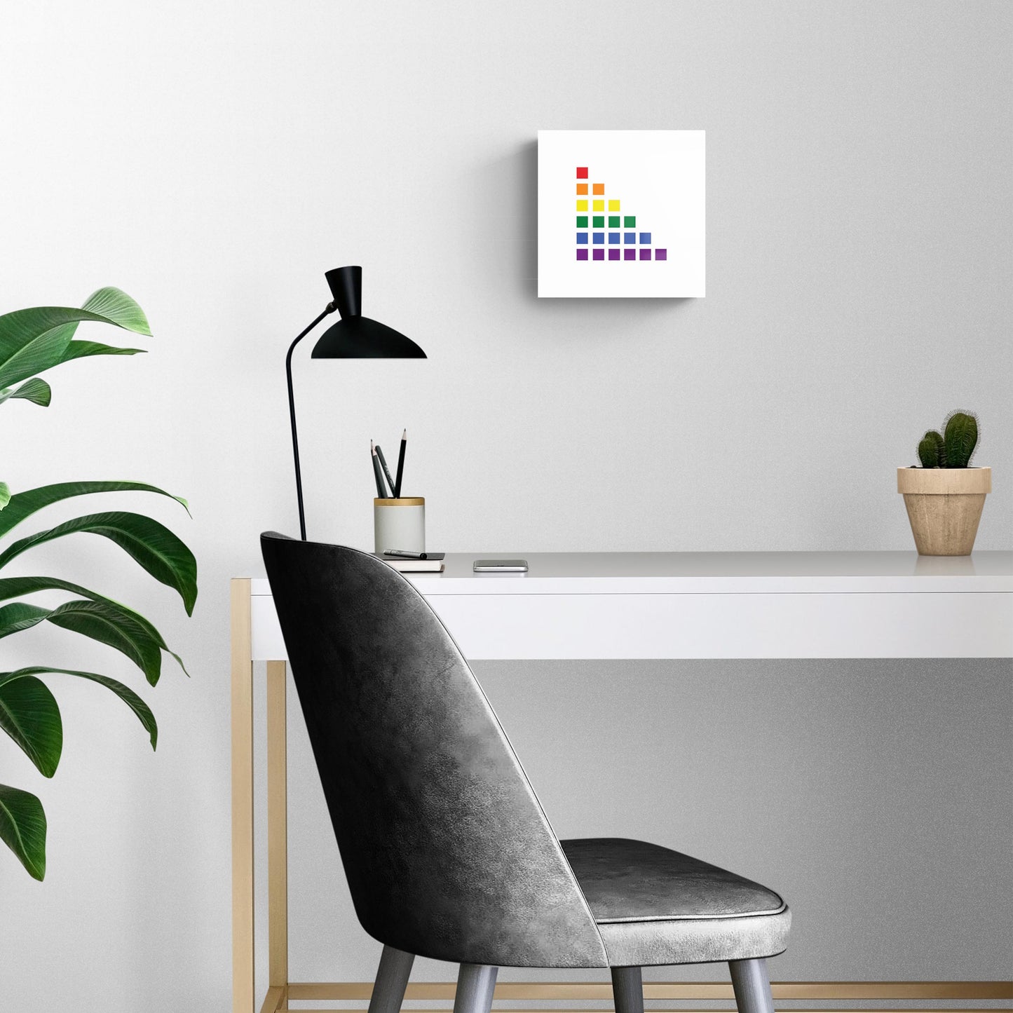 Minimalistic Pride Squares| Hi-Def Glass Art | Eaches | Min 2