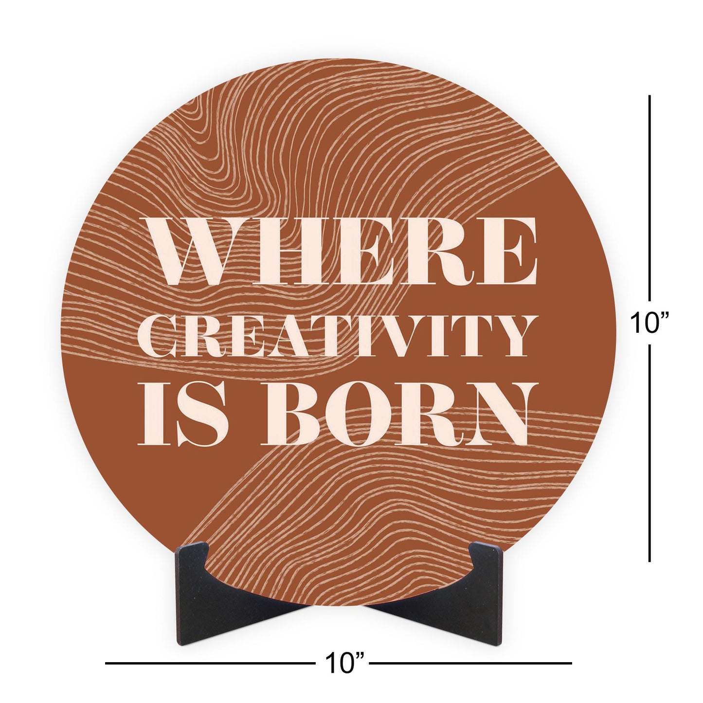 Modern Minimalist New York Creativity Is Born | Wood Sign | Eaches | Min 1