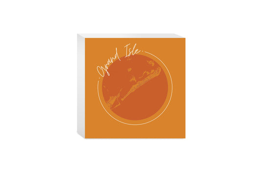 Louisiana Colorful Grand Isle Circle Map | Wood Block | Eaches | Min 4