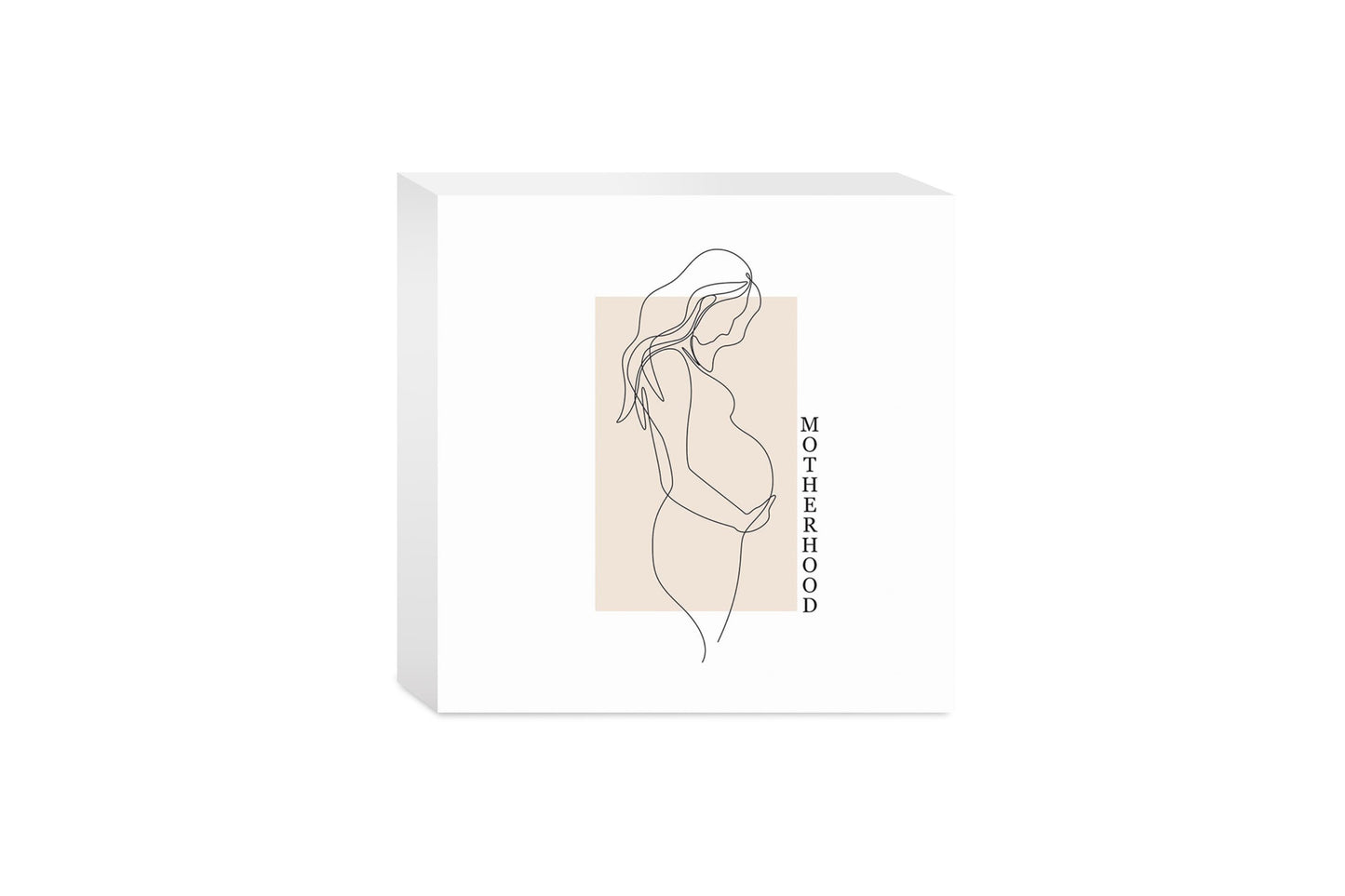 Modern Minimalist Mothers Day Pregnancy | Wood Block | Eaches | Min 4
