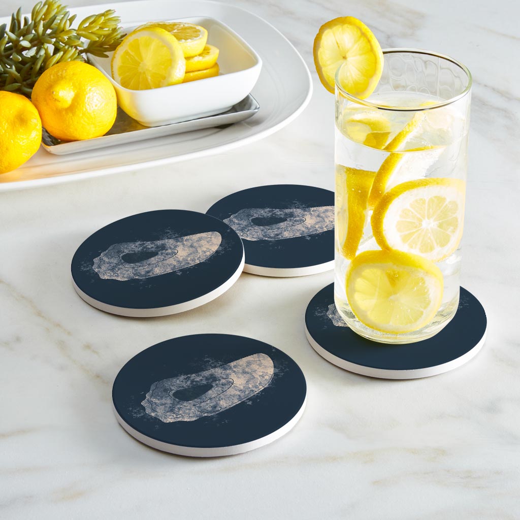 Louisiana Colorful Water Color Oyster | Absorbent Coasters | Set of 4 | Min 2