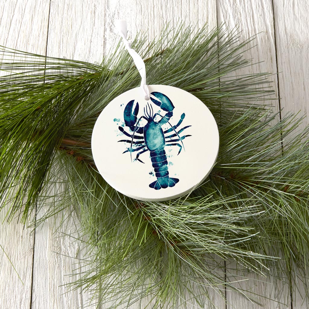 New England Water Color Lobster | Wood Ornament | Eaches | Min 6