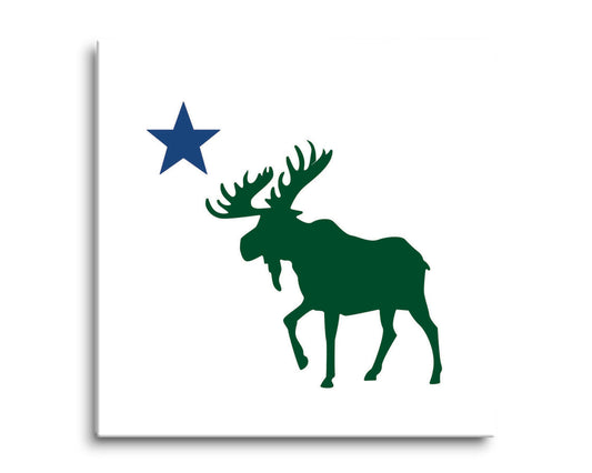 New England Star And Moose | Hi-Def Glass Art | Eaches | Min 2
