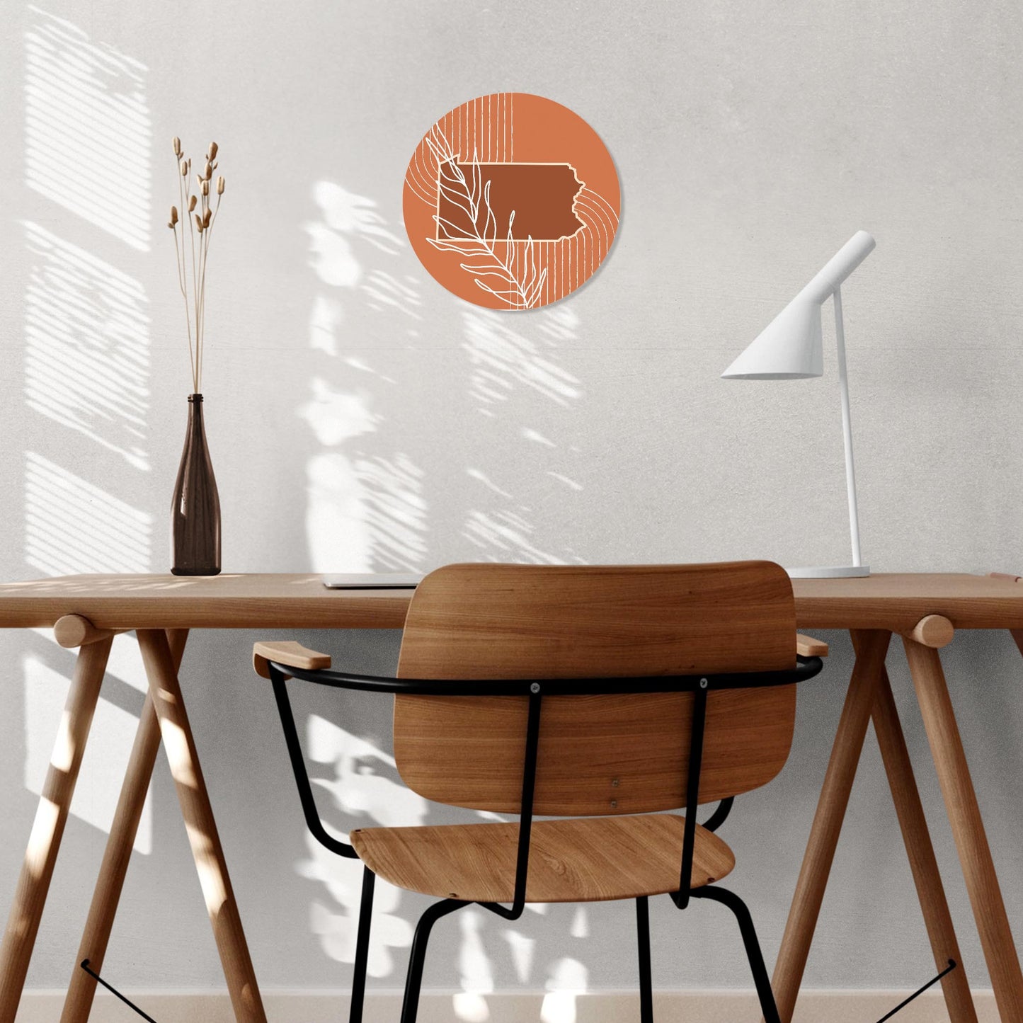 Modern Minimalist Pennsylvania State Leaf | Wood Sign | Eaches | Min 1